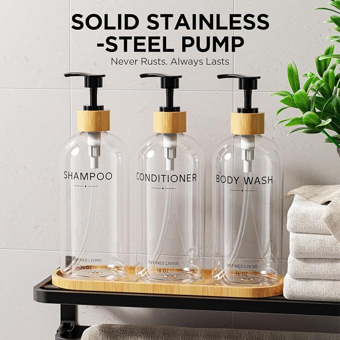 Shampoo and Conditioner Dispenser Set, Shower Soap Dispenser - Image 4