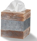 Barnyard Designs Rustic Metal and Distressed Wood Square Tissue Box Cover by BarnyardDesigns