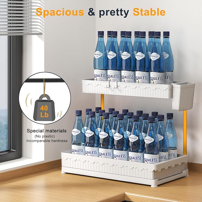 3 Pack Multi-Purpose Under Sink Organizers and Storage, 2026 L-Shaped Pull Out - Image 4