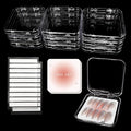 9 Pcs Press On Nail Storage Box, Transparent Acrylic Fake Nail Case by Qsnidy