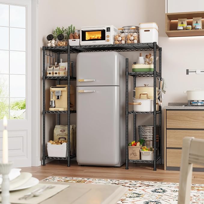 REIBII Mini Fridge Stand, Small Refrigerator Storage Shelves, 4 Tier - Image 7