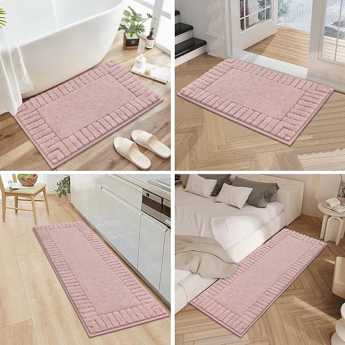 Pauwer Bathroom Rugs Sets 3 Piece Bathroom Shower Rugs - Image 7