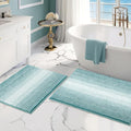 BSICPRO Bathroom Rugs and Mats Sets, 2 Piece Thick Absorbent Chenille Bath Mat by BSICPRO