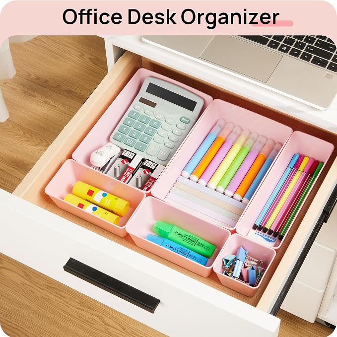 Vtopmart 72 PCS Plastic Drawer Organizers Set, 4-Size Versatile Bathroom and - Image 6