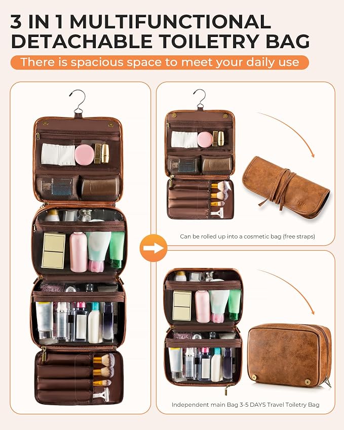 Elviros Hanging Travel Toiletry Bag Gift - Image 2