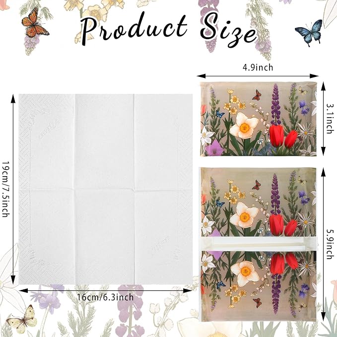 Geyee 50 Packs Tissue Travel Size Facial Paper Napkins Travel Packs Disposable - Image 2