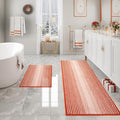 Bathroom Rugs and Mats Sets, 2 Piece Thick Absorbent Chenille Bath Mat Rug Set by BSICPRO