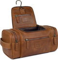 LEATHER VILLAGE Genuine Leather Travel Dopp Kit by LeatherVillage