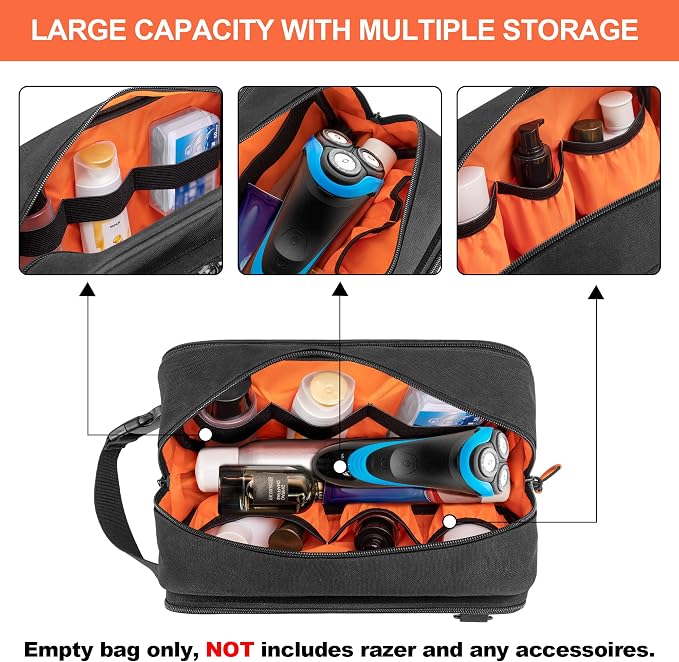 Tactical Toiletry Travel Bag for Men, Dopp Kit Shaving Organizer Case for - Image 3