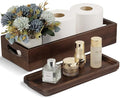 Handmade Toilet Tank Basket Topper & Vanity Tray Set of Natural Acacia Wood by by Demigo