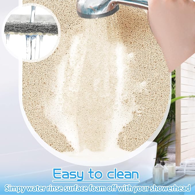 Bathtub Mat Non Slip Shower Soft PVC Loofah Bath Tub Mats - Image 6