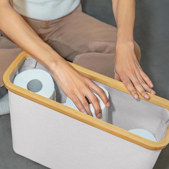 LONBET Toilet Paper Storage for 12 Rolls, Stackable & Foldable - Image 7