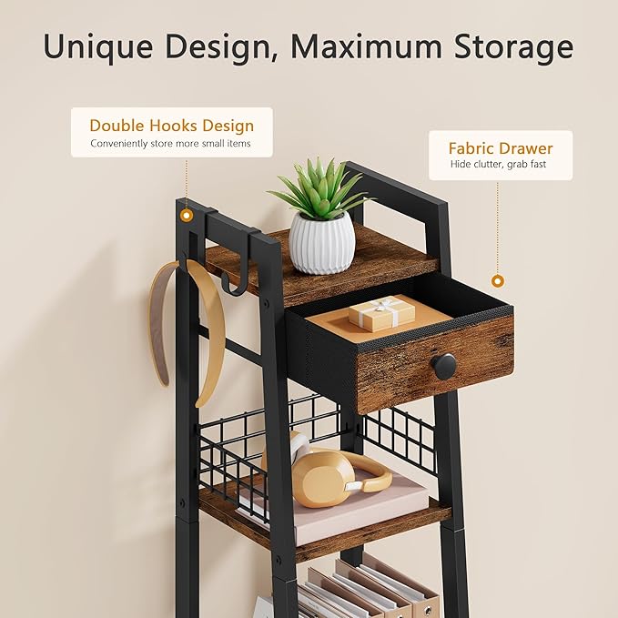 4-Tier Narrow Ladder Shelf - Image 7