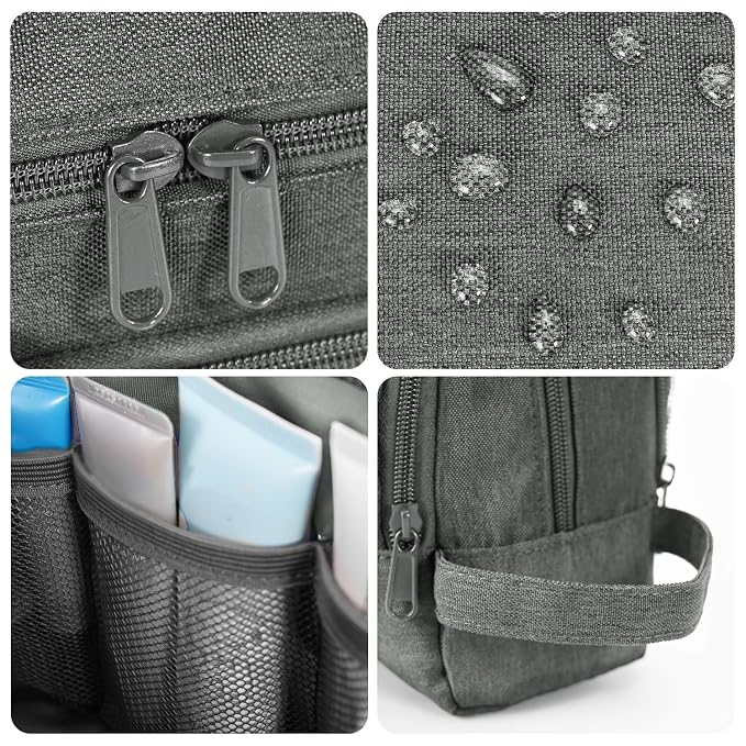Toiletry Bag for Men Hanging Dopp Kit Water Resistant Shaving Bag Small - Image 4