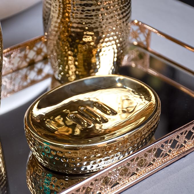 Gold Bathroom Accessory Set - Image 5