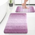 OLANLY Bathroom Rug Set 2 Piece, Soft Absorbent Microfiber Bath Rug Set by OLANLY
