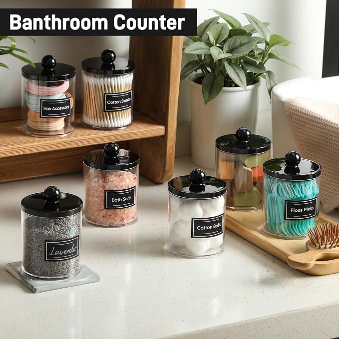2 Pack Acrylic Qtip Holder Dispenser - Image 4