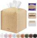 Tissue Box Cover Holder Square Tissue Cube Cover PU Leather Tissue Organizer by DecorateYourHome