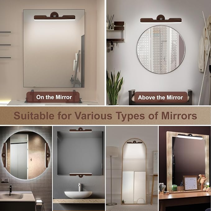 Vanity Light for Mirror with 4000mAh Rechargeable Battery, Touch Control - Image 6