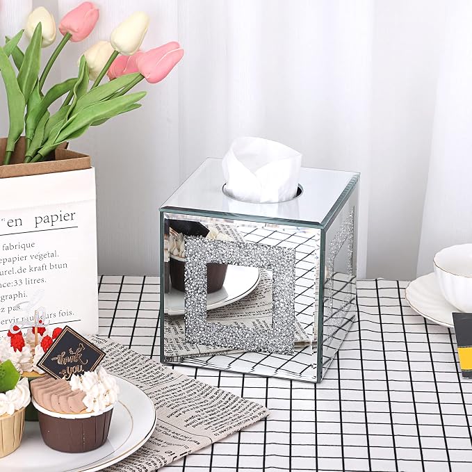 Sumnacon Crystal Square Tissue Box Cover - Image 2