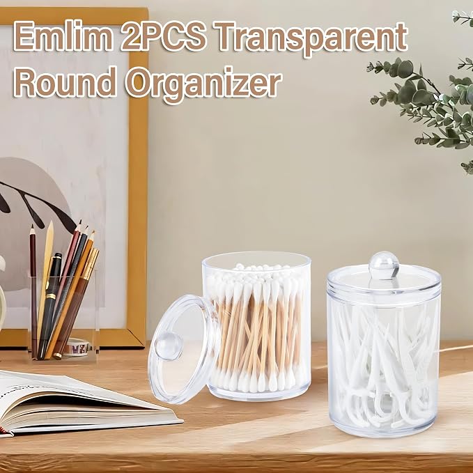 Clear Bathroom Organizer with Lid - Image 3