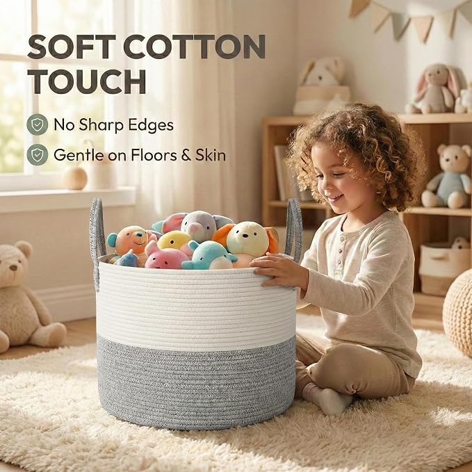 65L Extra Large Blanket Basket for Living Room - Image 4