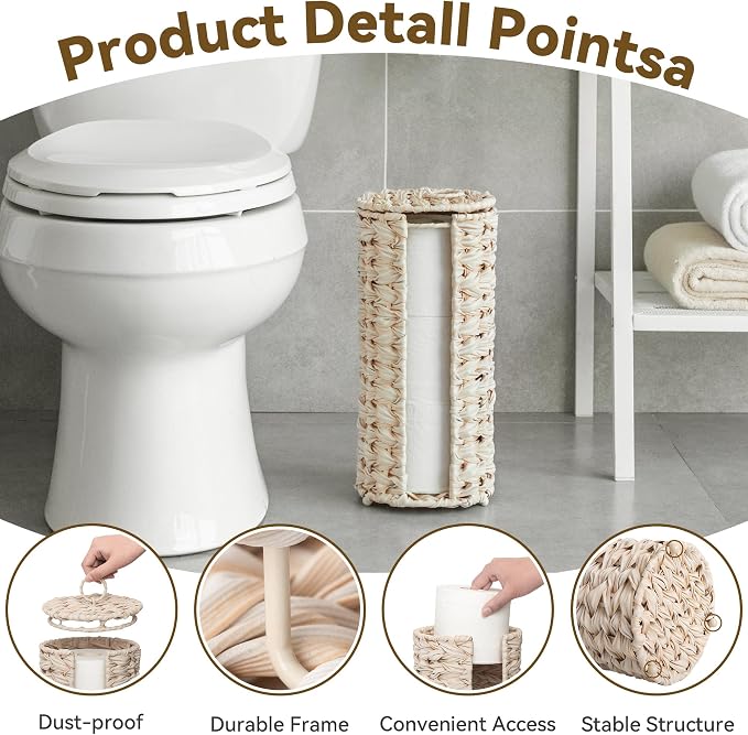 GRANNY SAYS Toilet Paper Storage Holder, Bathroom Toilet Paper Holder Stand - Image 2