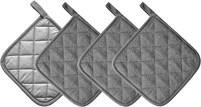 Kitchen Pot Holders Set Heat Resistant Pure Cotton Potholders Kit Trivets Large by KLNYOO