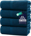 DAN RIVER Bath Towels Set of 4, 27 x 54 Inches, 100% Cotton, Larger & Lighter by DanRiver