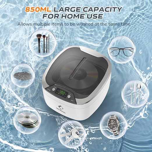 Life Basis Ultrasonic Jewelry Cleaner Ultrasonic Cleaning Machine 850ml LCD - Image 3