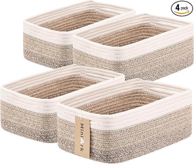 Small Storage Baskets for Organizing | Closet Organizer Bins | Shelf Toy Basket by MiniArkStorageBasketsHome