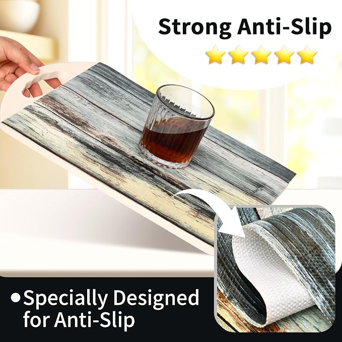 Shelf Liners for Kitchen Cabinets Non Adhesive Drawer Liner 12in x 20FT Blue - Image 2