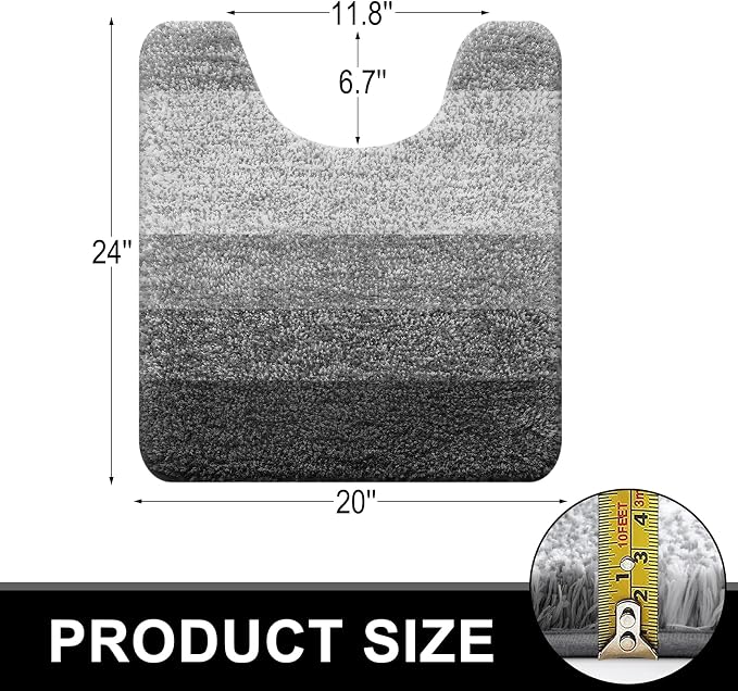 OLANLY Bathroom Rugs Sets 3 Piece, Soft Absorbent Microfiber Bath Mats and - Image 2