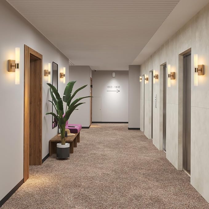 Modern Wall Sconces, Frosted Glass Shade, Indoor Wall Mounted Lights, Bathroom - Image 3