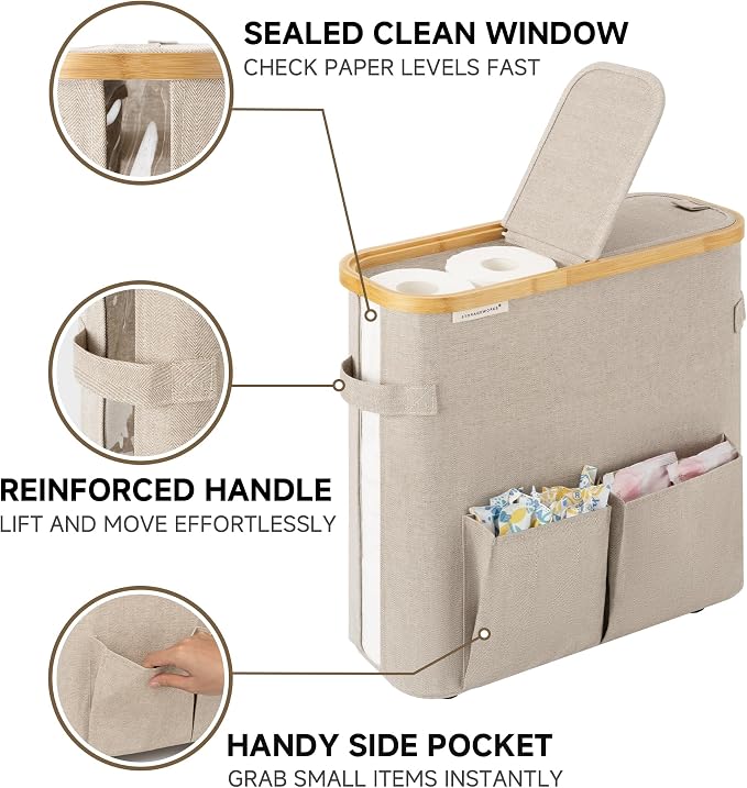 StorageWorks Toilet Paper Storage Baskets - Image 4