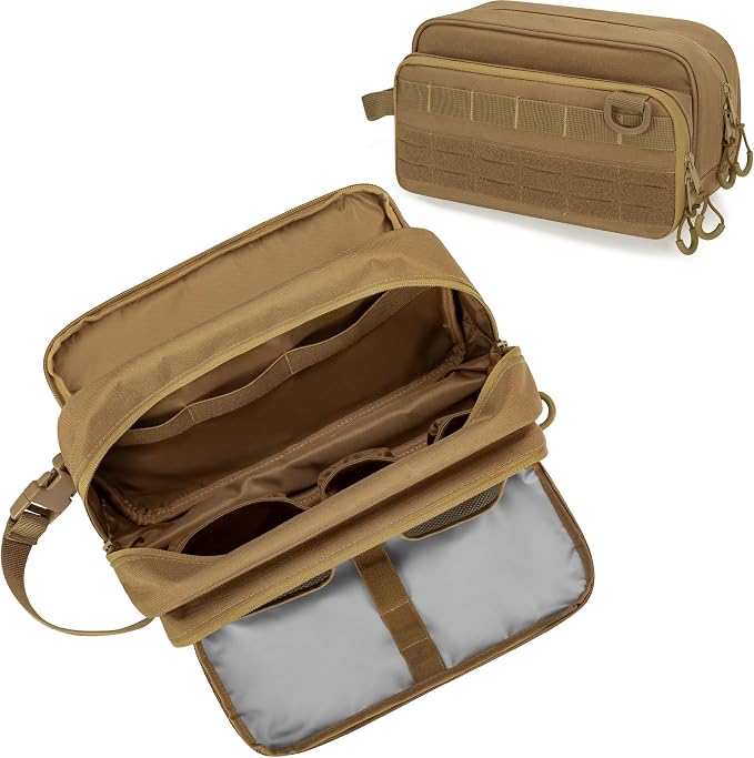 Tactical Toiletry Travel Bag for Men, Dopp Kit Shaving Organizer Case for by Prokva