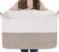 Goodpick Large Blanket Basket 22" x 17" x 12" Woven Storage Baskets by Goodpick