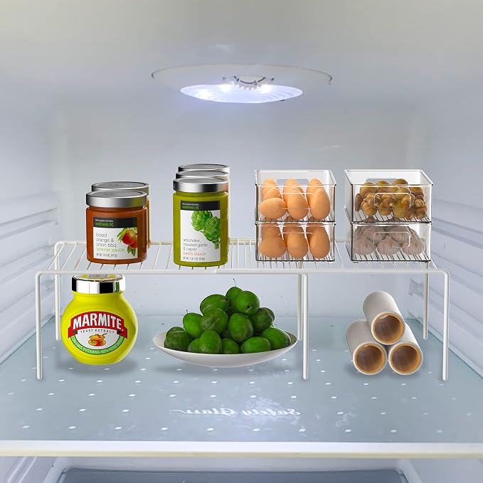 iPEGTOP Set of 2 Expandable Kitchen Cupboard Organiser, 4-Piece Adjustable - Image 3
