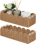 CubesLand Bathroom Basket Organizer, Toilet Tank Paper Storage Baskets 2-Pack by CubesLand