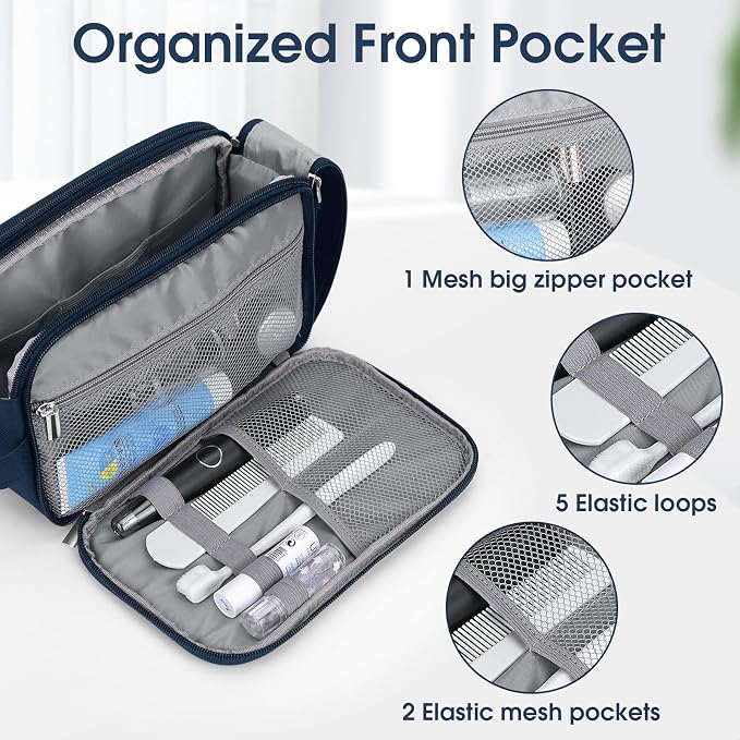 Wedama Toiletry Bag for Men, Handheld Travel Bag, Waterproof Toiletries - Image 3