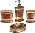 Zahari Home 4pc Contempo Stylish Bathroom Accessories Set Shower Soap Dispenser by ZahariHome