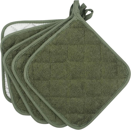100% Cotton Kitchen Everyday Basic Terry Pot Holder Heat Resistant Coaster - Image 2