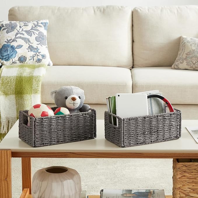 Vagusicc Wicker Storage Basket, Small Storage Baskets - Image 2