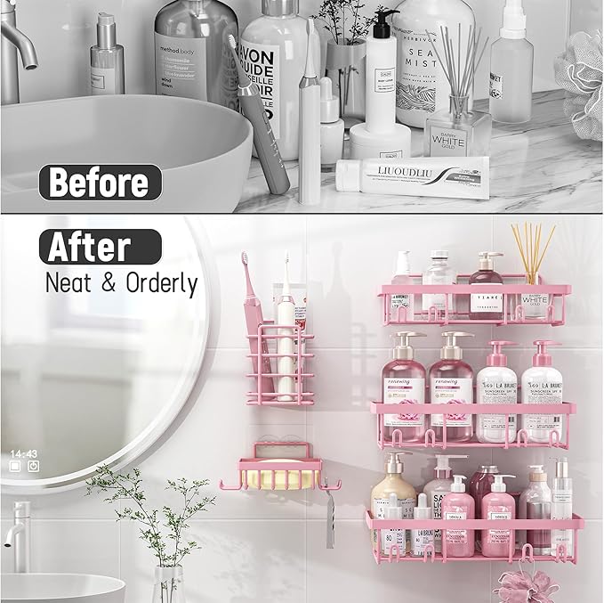5 Pack Shower Caddy Organizer Rack Shelf - Image 6