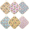 6 Pack Pot Holders 100% Cotton Heat Resistant Potholder, Machine Washable Pot by Unknown