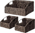 Ollieroo Rattan Storage Baskets, Handwoven Wicker Storage Bins by Ollieroo