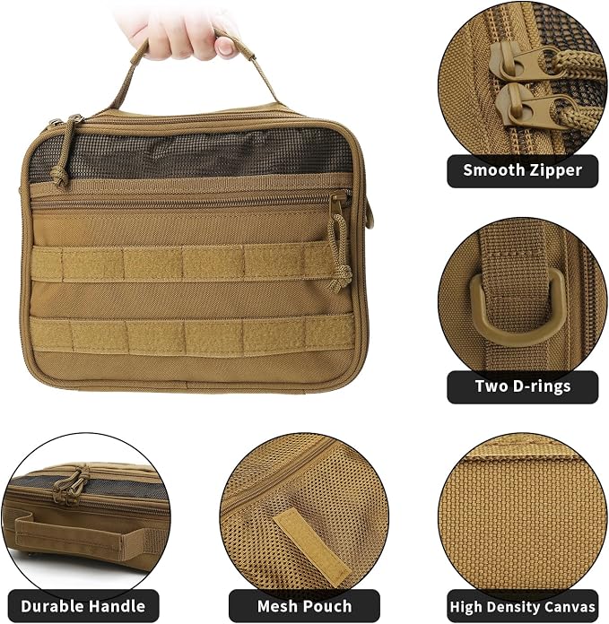 SMONT Toiletry Bag for Men Travel Toiletry Organizer Dopp Kit Travel Organizer - Image 4