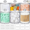 AOZITA 6 Pack Acrylic Qtip Holder Dispenser by AOZITA