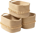 TeoKJ Storage Basket 3 Pack for Organizing, Rope Cotton Baskets for Toy by TeoKJ
