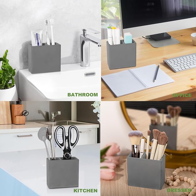 Diatomite Toothbrush Holder 2 Slots Tooth Brush Holder - Image 6